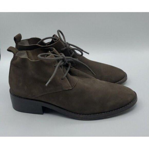 EILEEN FISHER Rey Womens Bootie Shark Gray Suede Leather Lace-up Boot 8M - Picture 6 of 12